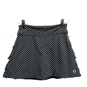 Dona Jo Women’s Shakira Skirt, Skort Black Polka Dot/ Size-1=Small